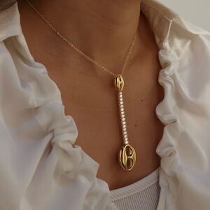 18K Gold Plated Pig Nose Necklace